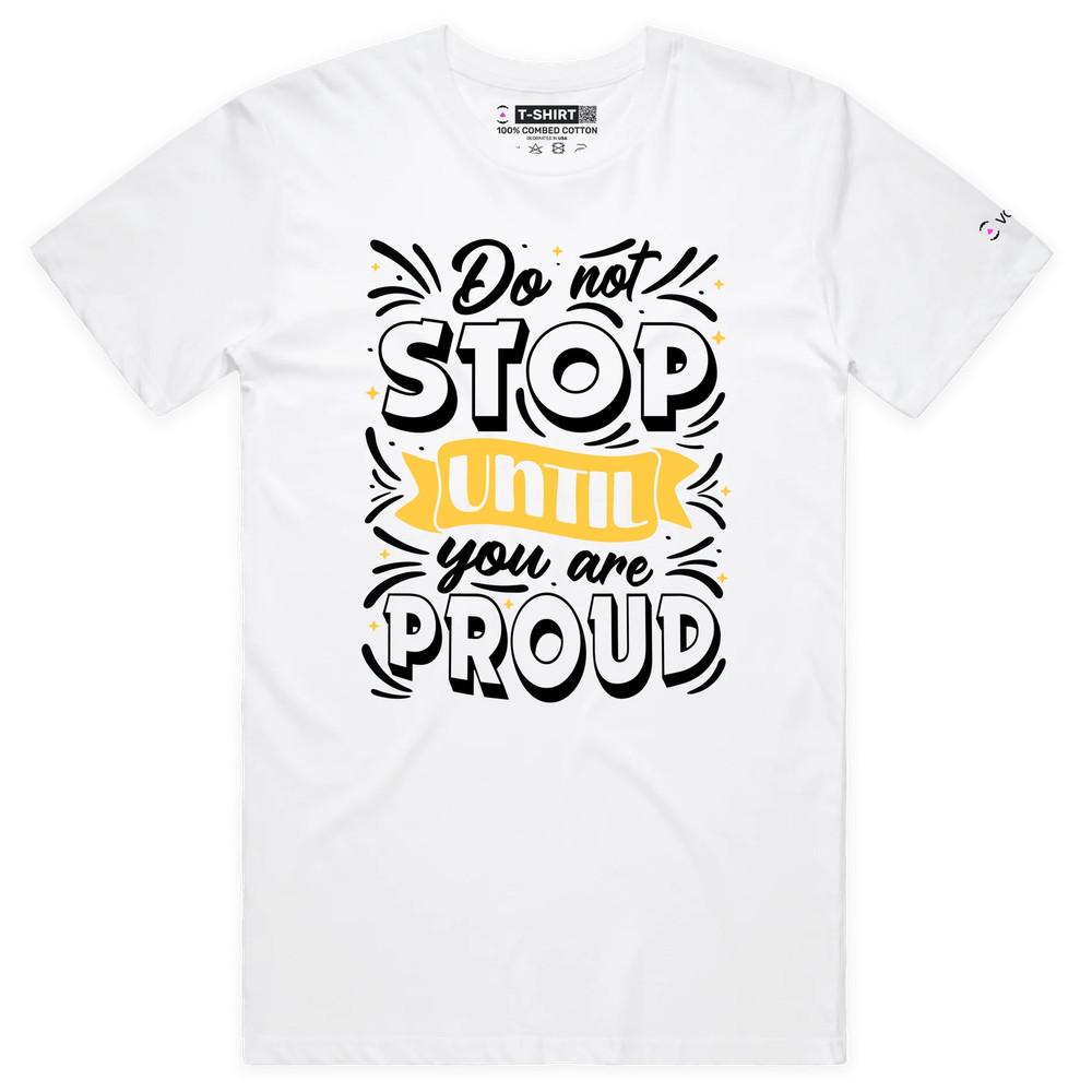 VOICEART Do Not Stop Motivational Lifestyle T-Shirt with Premium Quality Graphic S