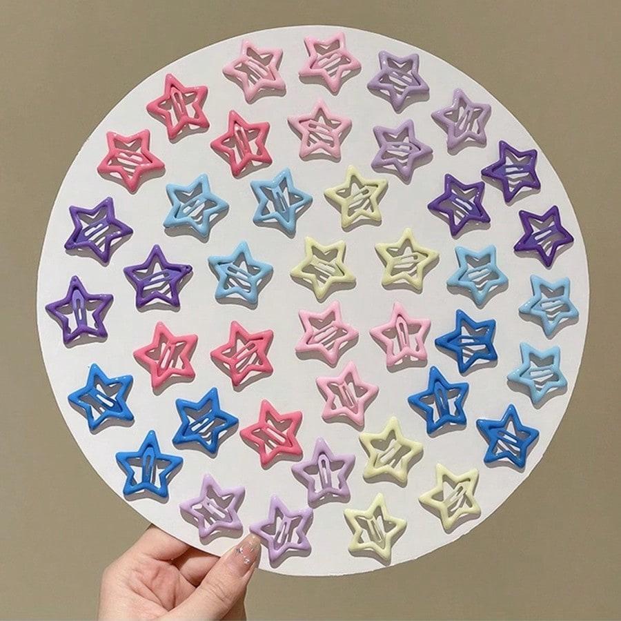 

10PCS Women s Star Hairpins Colorful Snap Caviar Hairpins Anti-Slip Hairpins Metal Cute Hairpins Star Hair Accessories Ladies