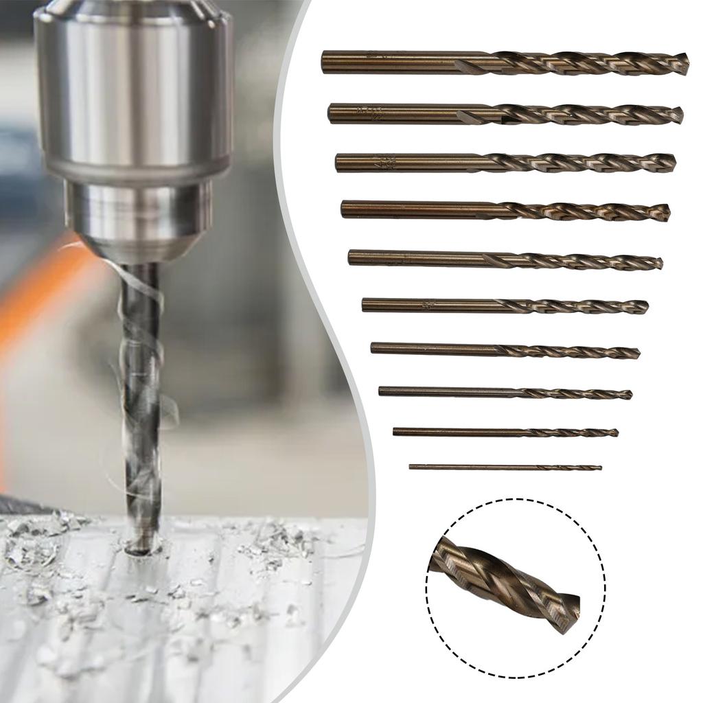 10 Pcs HSS For M35 Cobalt Drill Bit -6mm For Metal Stainless Steel Drilling Cutter Twist Drill Bit Power Tool Accessories