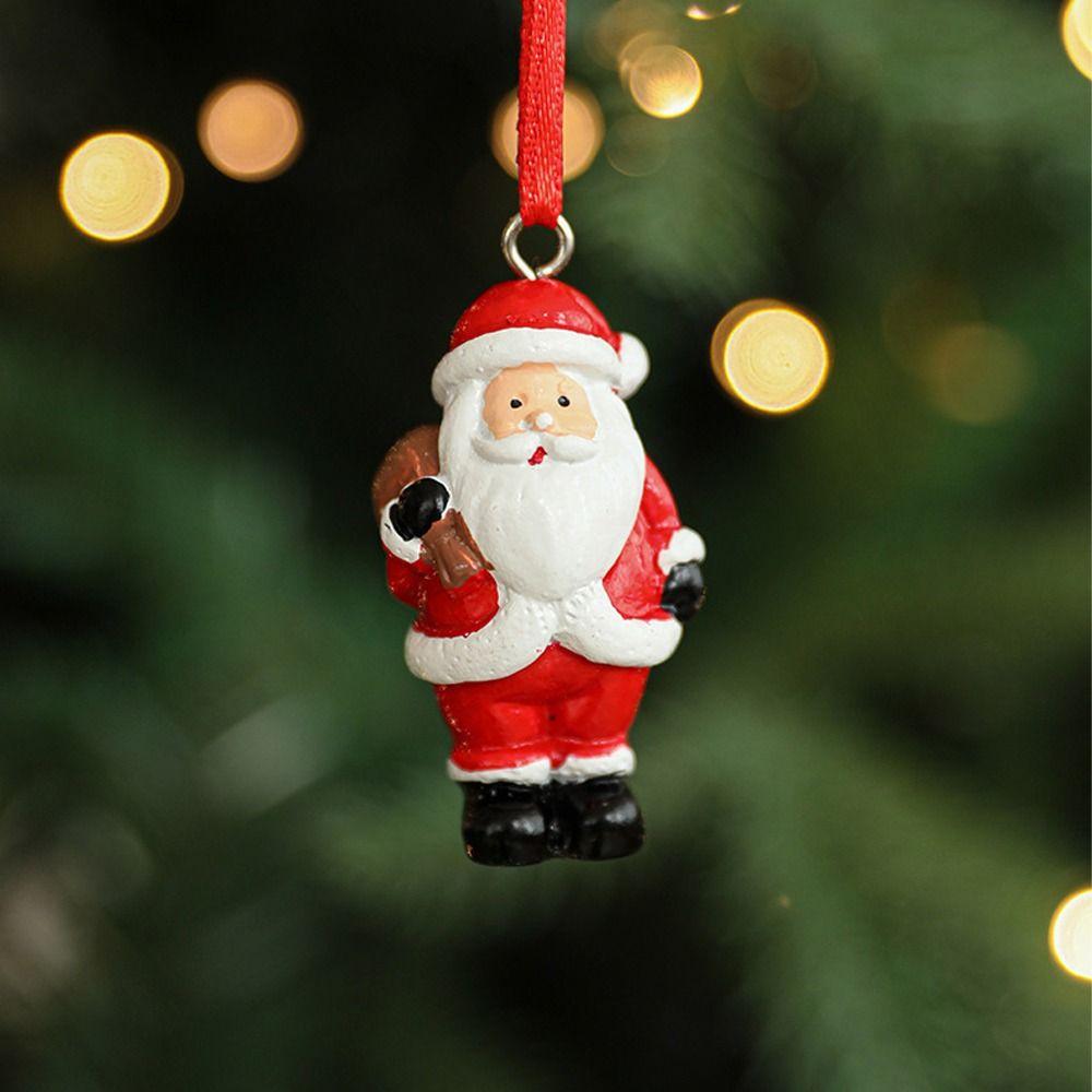 Red Christmas Elk Snowmen Pendant Xmas Tree Hanging Ornaments  Merry Christmas Decoration