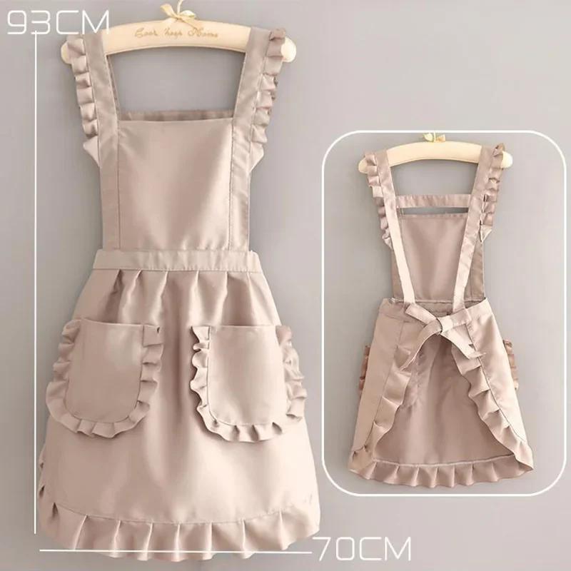 1 Stück Süßes Koreanisches Schürze Weiblich Nagelstudio Küche Kaffee Overalls Hauskochen Reinigung Ärmellose Schürze Dropshipping