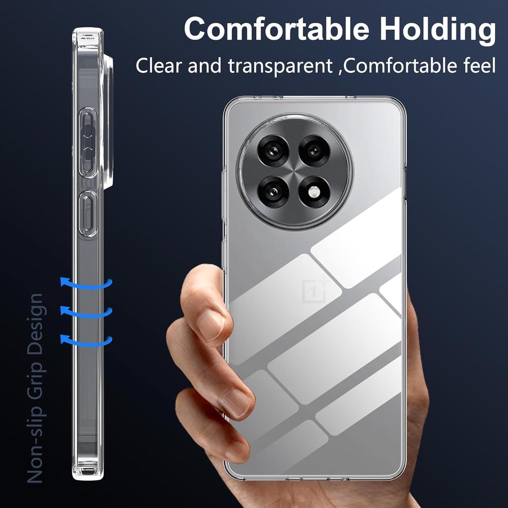 For OnePlus 13R 5G Case Anti-Fingerprint Crystal Clear TPU Phone Cover