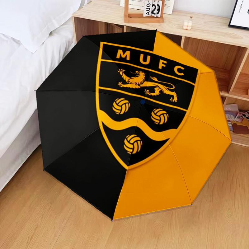 1PC Football Crest Printed Umbrella Folding umbrella, automatic umbrella 8-Frame for Travel, camping Fan gifts Christmas Gifts