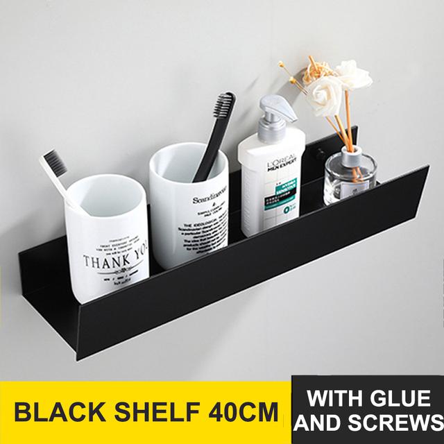 Bathroom Shelf Organizer Wall Mount Shower Shampoo Soap Cosmetic Shelves Kitchen Storage Rack Holder Bathroom Accessories