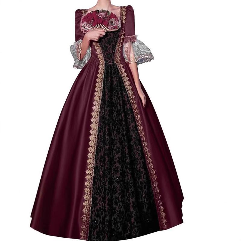 Retro Medieval Renaissance Victorian Palace Dress Stage Costumes