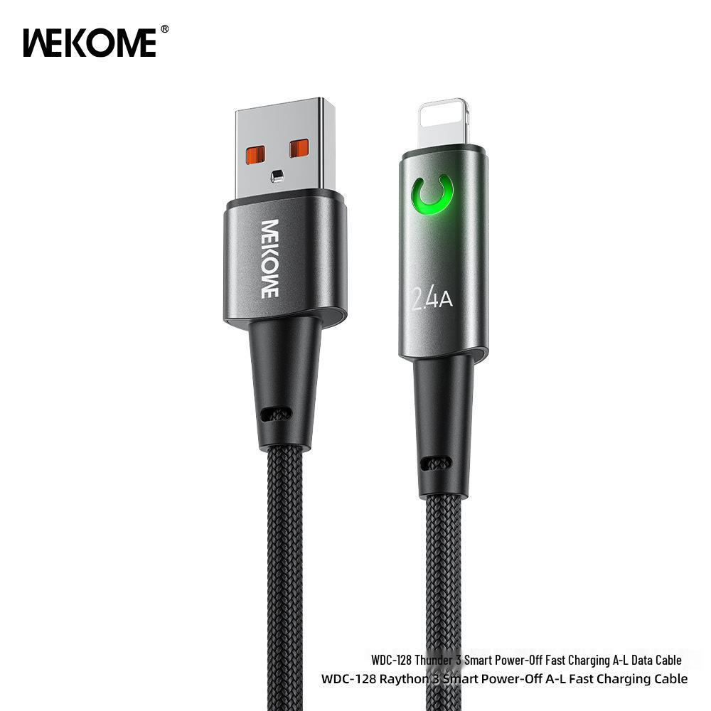 

Wekome Кабель Type-C серии Thor 3 88W/35W с функцией умного отключения, в нейлоновой оплетке A-L 12W WDC-128 чёрный