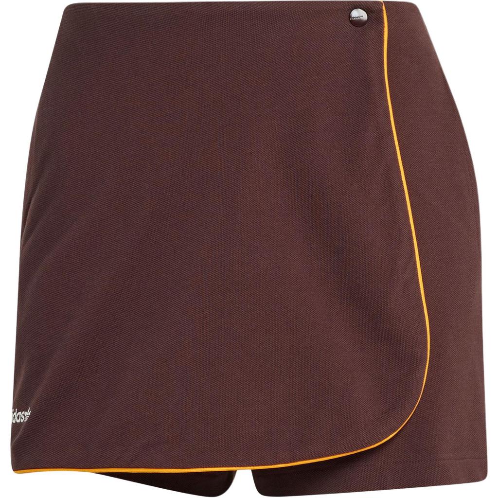 Adidas Originals 80s Skort Slim Fit Stretch Casual Shorts Women Bottoms Dark-Grey-Brown JC6170