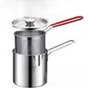 Stainless Steel Deep Fryer With Frying Basket Multifunctional Small Pot Kitchen Specific Frying Chicken And Other Cooking ToolsS