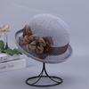 Summer Women's Bucket Hat with Bowknot, Breathable Straw Sun Hat for Travel and Outdoor, Elegant Handmade Fisherman Cap