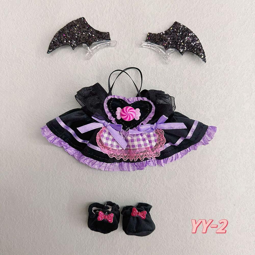 20CM Cotton Doll Rompers Cartoon Plush Doll Replacement Outfit Playing House Accessories Mini Clothes