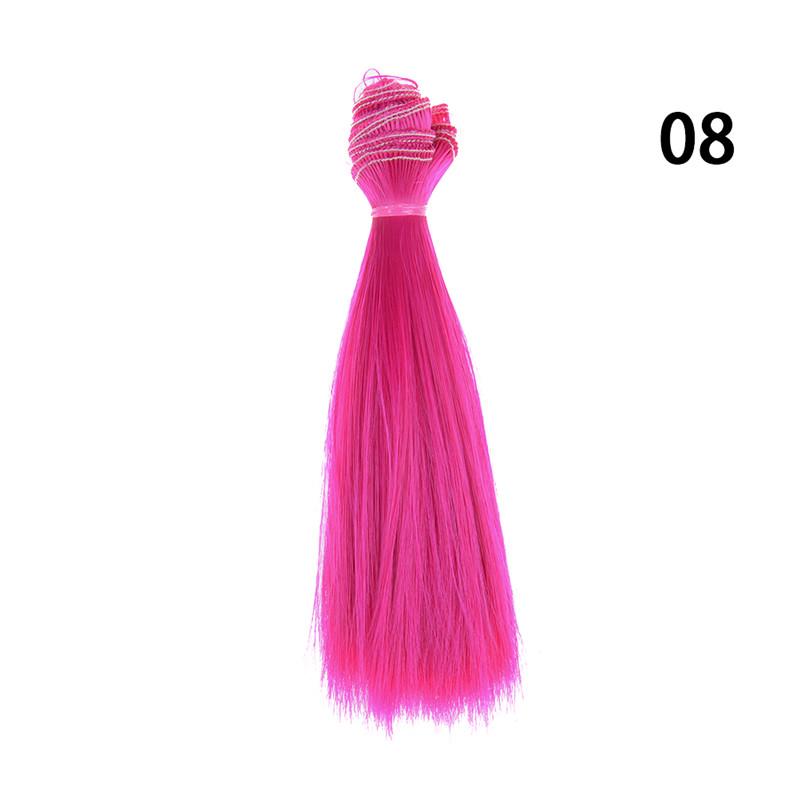 1 Stück 15 cm Länge natürliche Farbe dick 1/3/1/4 1/6 Bjd Perücken Puppenhaar