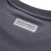 Skechers A-Z Series Letter Round Neck Pullover Versatile Sports Sweatshirt Unisex sweatshirt Odyssey-Gray L323U174-026R