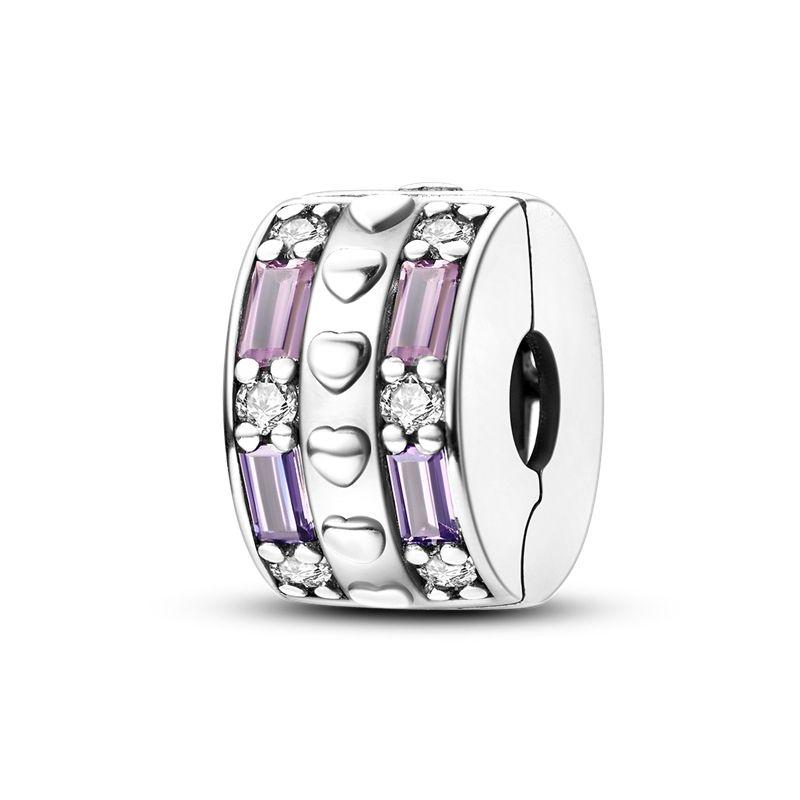 Copper Romantic Classical Flower Heart Rose Charm Beads For 3Mm Bracelet Diy Fine Jewelry Gift Making