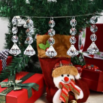 2 buc Mărgele Acrilice Cristal Picătură Ornamente de Crăciun Decor pentru Pom Ghirlandă Candelabru Cristale Agățate pentru Nuntă