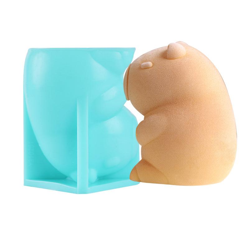 Cute Capybara Pudding Mold Mousse Silicone Mold Cake Milk Jelly Mold Cartoon Capybara Cake Decoration Baking Bakery Tool