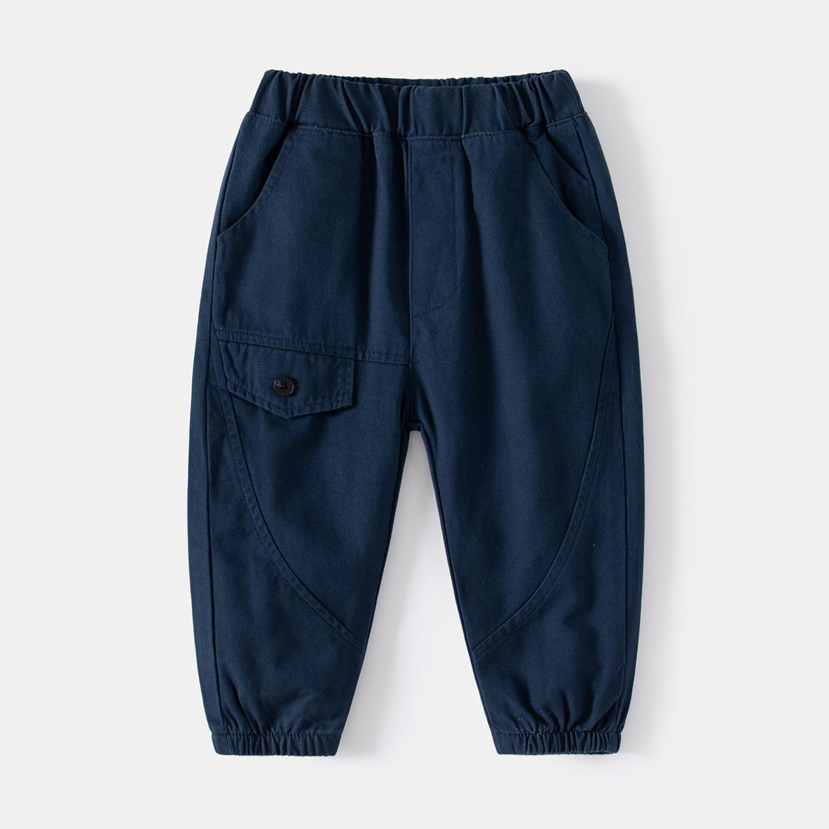 Outdoor travel children s casual pants, mid-waist rubber band belt trousers, children s pants are soft and comfortable boys  overalls 90cm