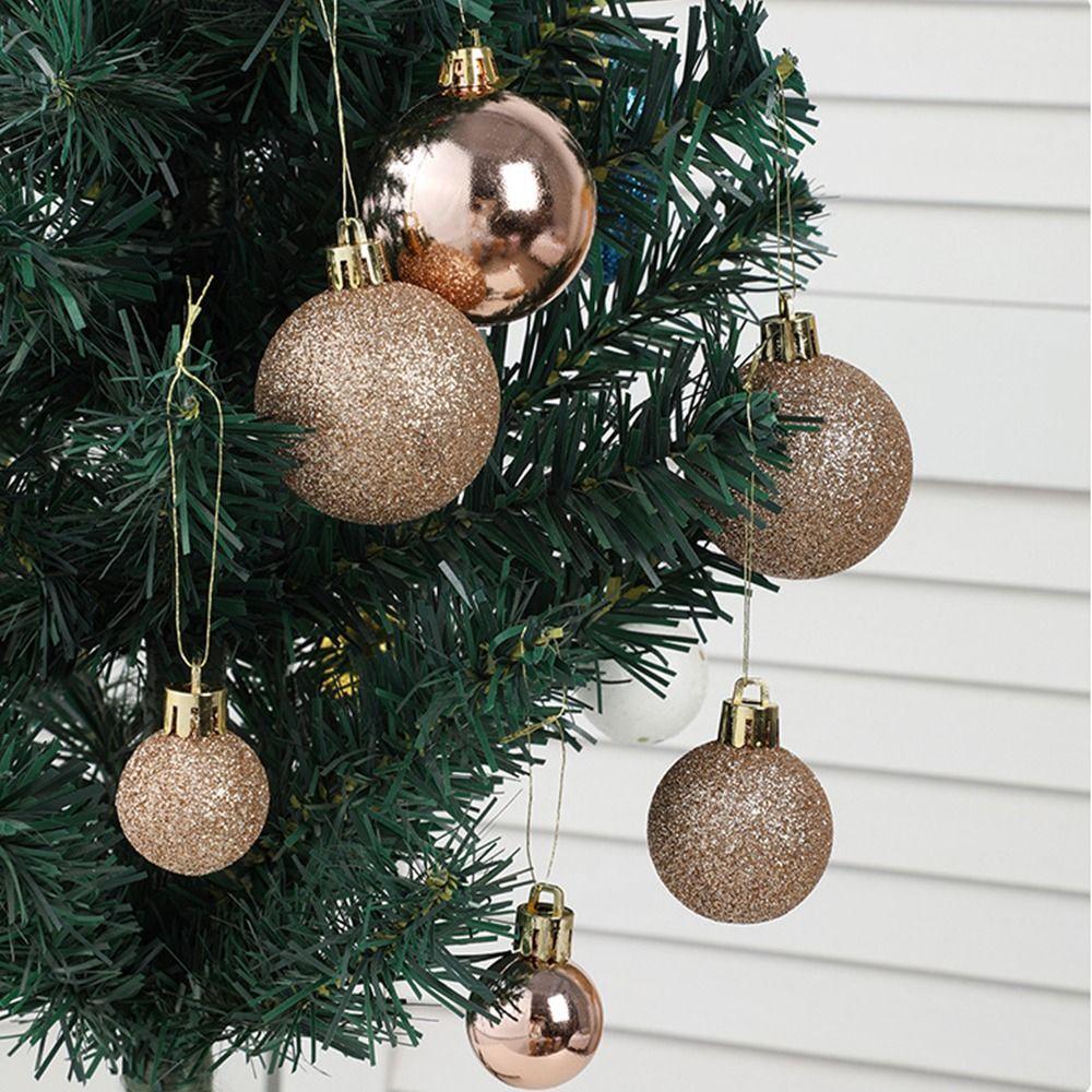 42Pcs Colorful Electroplated Christmas Hanging Balls 3/4/5cm Xmas Tree Pendants  Photographic Props