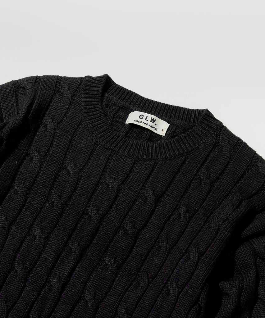 GLW Oversized Cable Sweater Knit Black