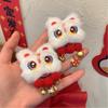 New Year Headdress Chinese Traditional Hairpin Bowknot Bell Hair Clip Animal Kawaii Headwear Women Girls Hair Accessory