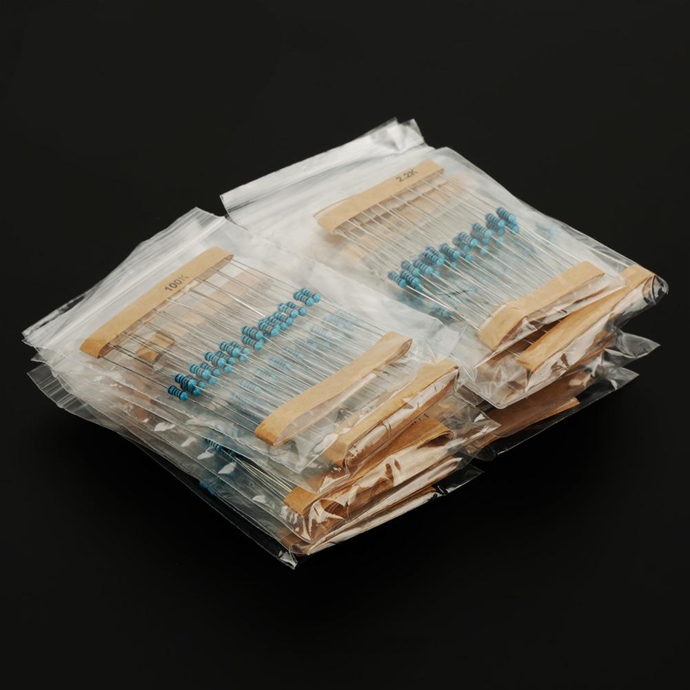 525Pcs 1 4W 17 Values 0 1M Ohm Metal Film Resistors Set Assortment Components Kit
