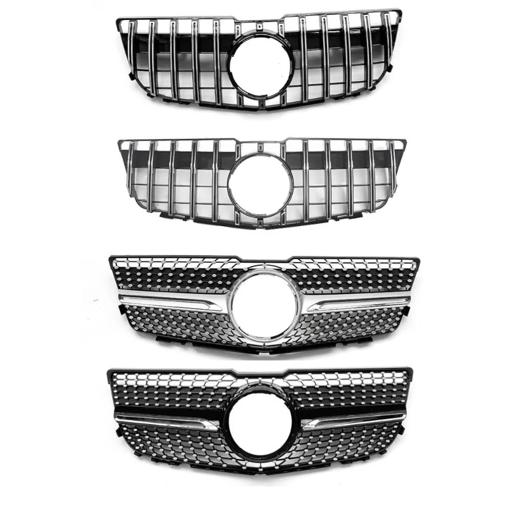Für Mercedes GLK X204 2013-2015 Frontgrill Passend für GLK280 GLK300 GLK350 Kühlergrill mit Netz ABS Chrom-Zierleiste