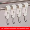 4pcs Clip Hooks Tube Clamp Hook Kitchen Bathroom Multi-function Hanger Hook For Clothes, Bags, Towels, Homes, Kitchens Bathrooms