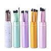 Crazed Rush 5-Piece Aluminum Eyeshadow Brush Set with Case: Eyelid, Lip, and Nose Blending Tools