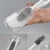 Long Handle TPR Cup Brush Silicone Bottle Brush Feeding Bottle Cleaning Brush Glass Jar Brush
