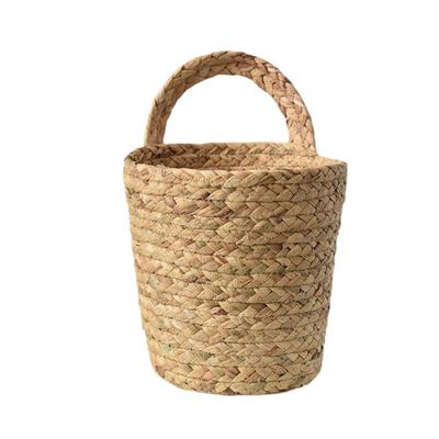 Seagrass Storage Basket Wall Hanging Basket Storage Rack Garden Plant Basket Pushgrass Hanging