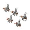 5 Pack Split Shaft 220K Ohm Potentiometer with 3 Pin Terminal Suitable for Easy Wiring In Guitar Amplifier Circuits