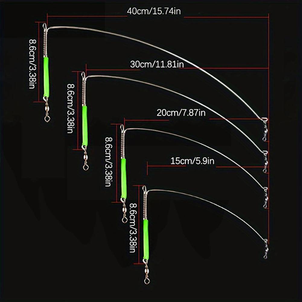 10PCS 15/20/30/40CM Luminous Curved Blade Balance For Sea Fishing Stainless Steel Single-Blade Balance Hook Divider Fishing Gear