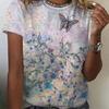 Fashion Women's T-shirt 3d Floral Plants Print Tshirt For Women Elegant Graphic Tops Tees Female Camisetas Flower Clothes Y2k