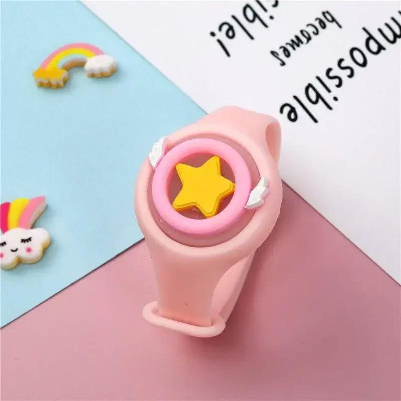 Children's Mosquito Repellent Cartoon Toy Flash Bracelet Cute Summer Outdoor Rabbit Dog Pink Anti Mosquito Bite