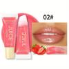 Watery Crystal Clear Jelly Lip Oil Lip Balm Moisturizing and SmoothingLip Lines Jelly Pout Lip Gloss Glass Lip Fruit Scent