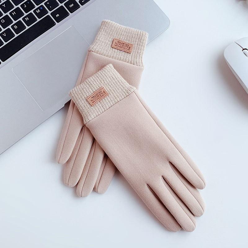 Warm Gloves for Women's German Velvet Plus Velvet Thickened Electric Vehicle Outdoor Cycling Sports Windproof Touch Screen Autumn and Winter Gloves
