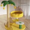 Coconut Tree Cat Condo with Integrated Bed
