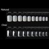 500Pcs Clear White Natural Round Cover French False Acrylic Nail Tips UV Gel Manicure Ultra Flexible False Nail Art Square Tips