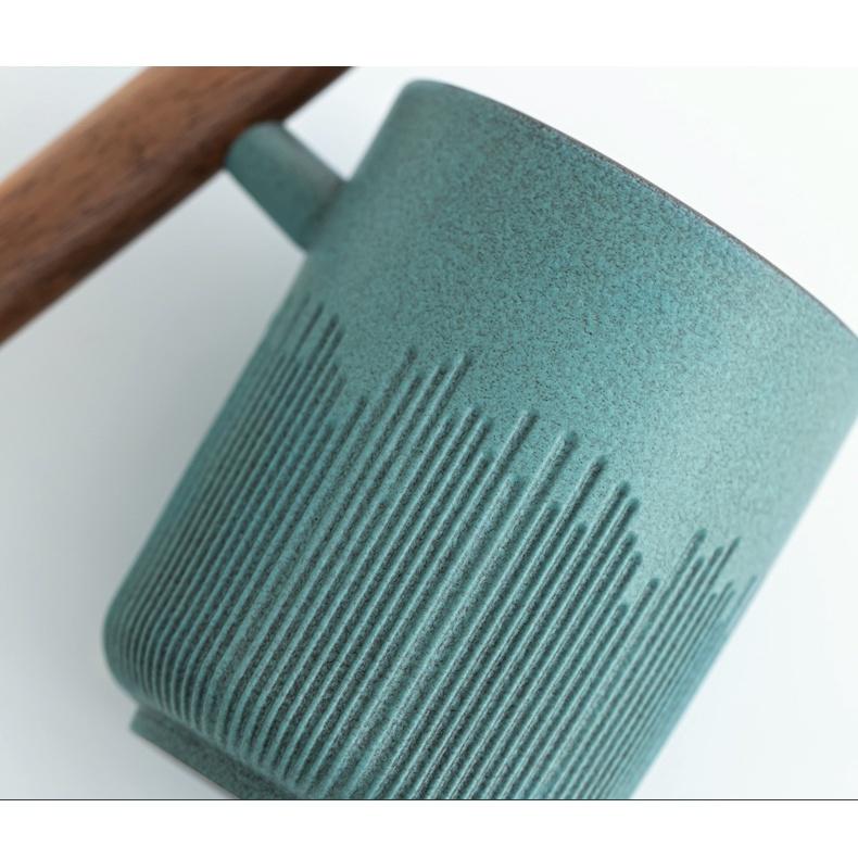 300ml Japanese Style Ceramic Filter Mug Tea Water Separation with Lid Creative Water Cup