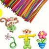 100pcs Balloon Long Strip Spiral Style Color Latex Gathering Party Birthday Wedding Decoration Balloon Design with Inflator