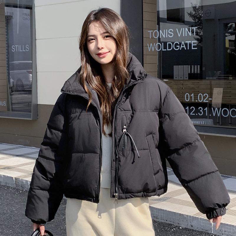 Short Down Cotton Clothes Women's Winter New Fashion Hooded Fashion Cotton Clothes Women's Warm Jacket