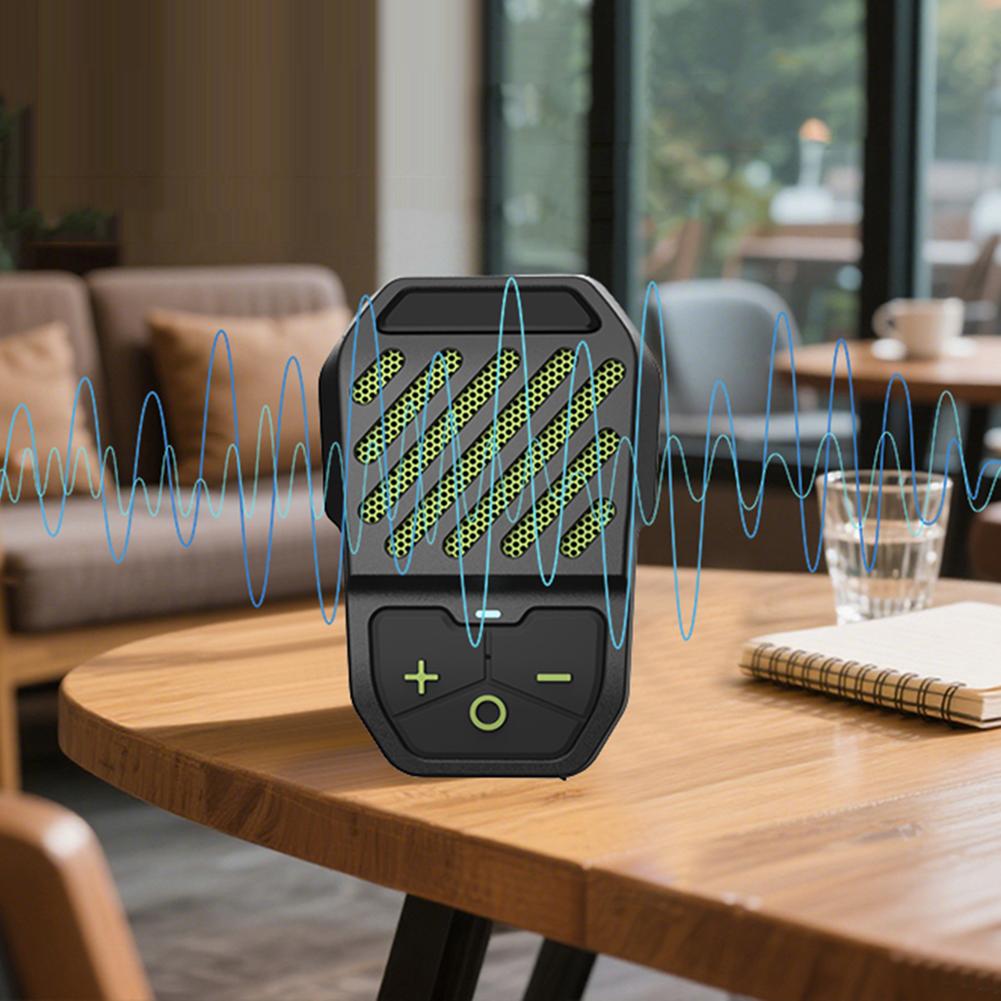 Clip-On Portable Speaker IPX5 Waterproof Wireless BT Microphone Speaker USB-C Charging Sports Lavalier Speaker for Sports Work