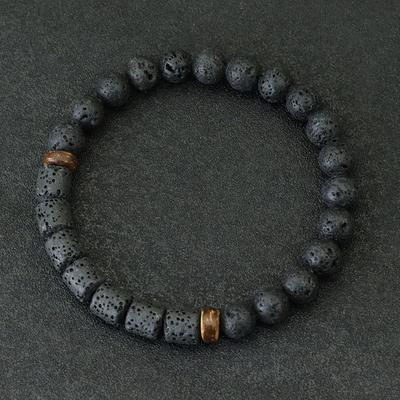 Męska bransoletka Kamień naturalny Ręcznie robiona Koraliki kokosowe Bransoletka Medytacja Joga Czakra Bransoletka Pulsera Madera Hombre Armband Herren