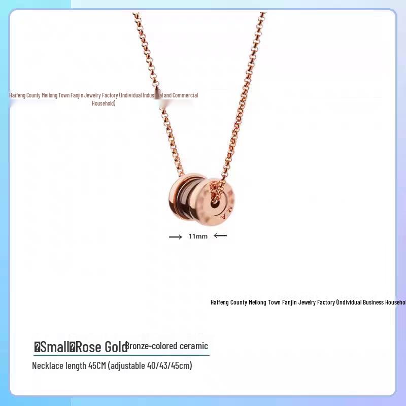 

Women s Little Red Man Diamond Ceramic Necklace