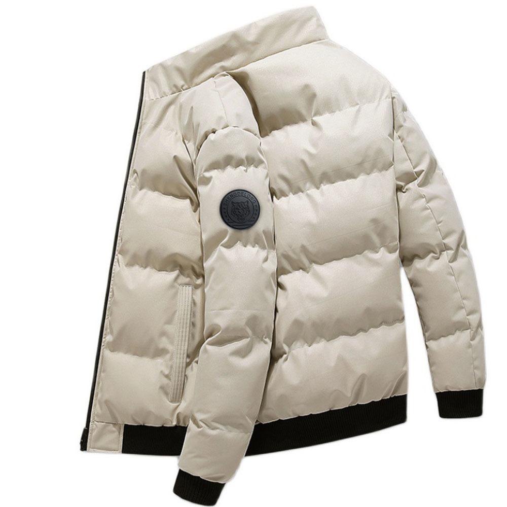 Men's Stand-up Collar Cotton Clothes, Thickened Warm Cotton Clothes, Jacket, Feather Army Clothes, Cotton Clothes.