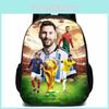 Football Messi Anime Cartoon Character Student Backpack For Kids Schooling