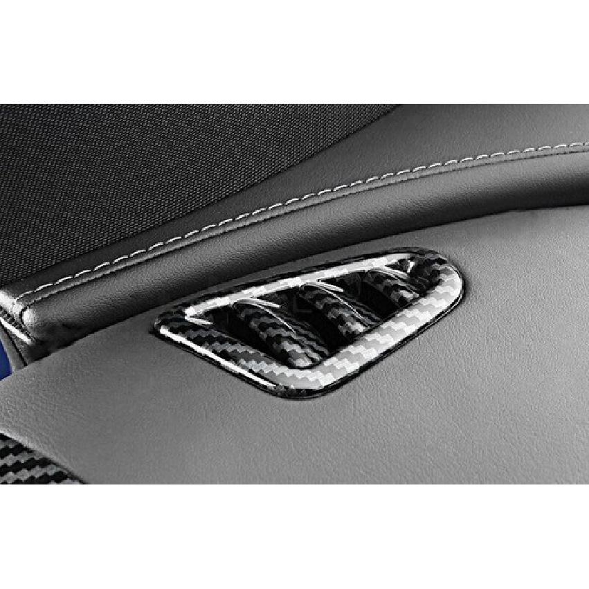 ABS Carbon Fiber Dashboard Upper Air Outlet Vent Trim For Benz C-Class -