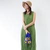 Raw wool itohenlab knitting kit Puff corn motif bag #10-3 (small)