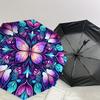 1pc Colorful Butterfly Mandala Pattern Umbrella with Plastic Handle,Suitable for All Seasons Home Travel Outdoor UmbrellaDD1145