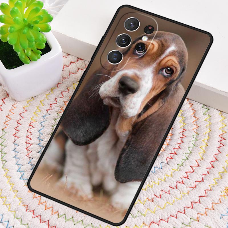 

Basset hound cute cartoon puppy dog Phone Case for Samsung Galaxy note 10 pro S26 Ultra S23 S24 FE S25 S21 S22 PLUS Cover Galaxy S23 Ultra
