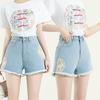 Sommer Neue Denim Shorts Neuer Chinesischer Stil Nationaler Stil Hohe Taille Damen Personalisierte Bestickte Nationaler Trend A-Linie Hotpants